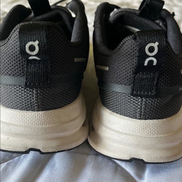 On Running Kids Black and White Athletic Shoes - Picture 3 of 5